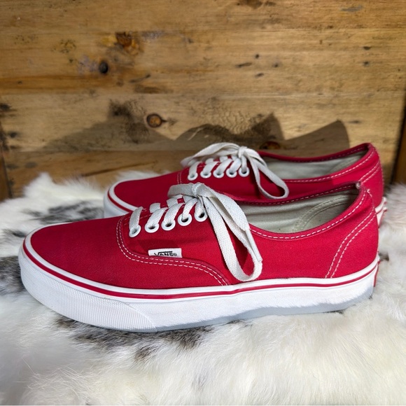 Vans Red and White Sneakers - Picture 3 of 10